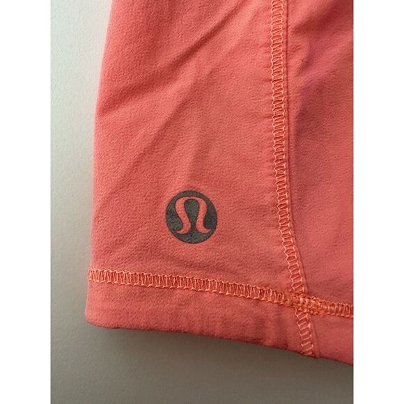 Lululemon Skirt Shorts Women's Size 4 Run Orange Bleached‎ Coral Pink Stretch - Picture 4 of 7
